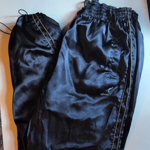 Navy Blue Satin Joggers for Women